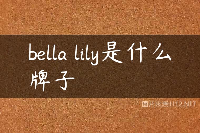 bella lily是什么牌子