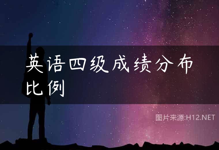 英语四级成绩分布比例