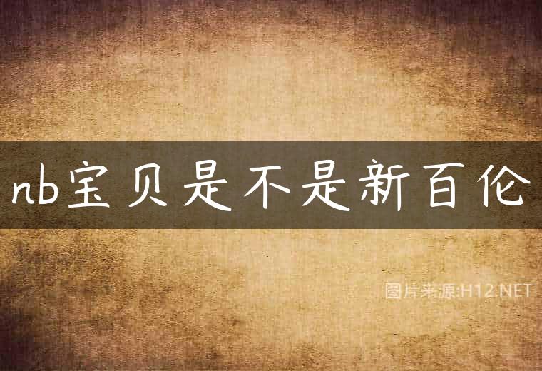 nb宝贝是不是新百伦
