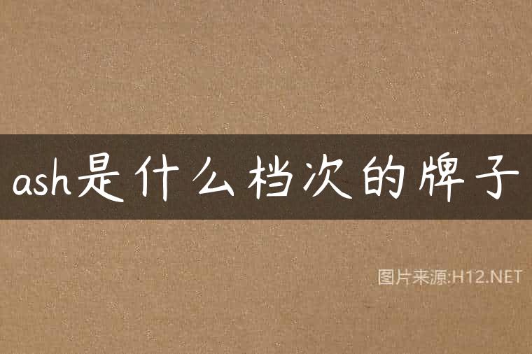 ash是什么档次的牌子