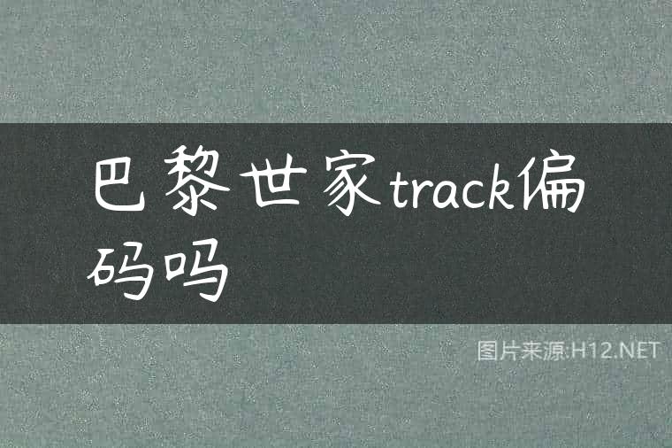 巴黎世家track偏码吗