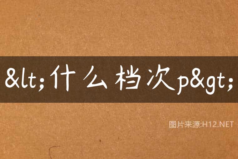 <什么档次p>