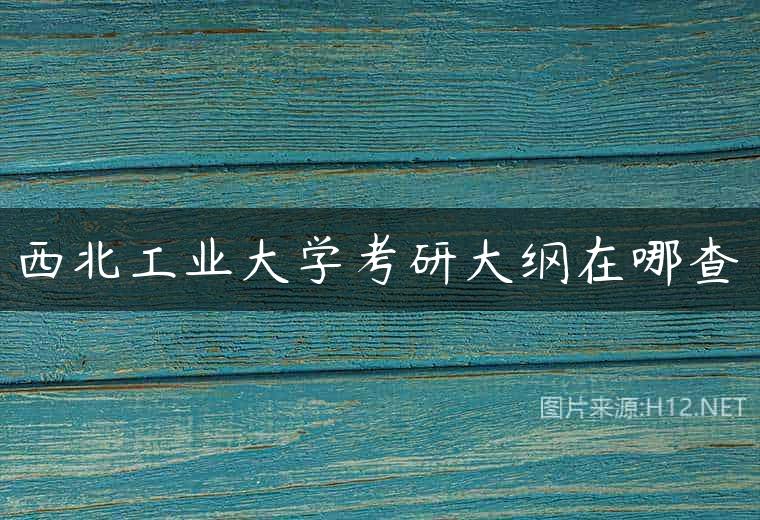 西北工业大学考研大纲在哪查