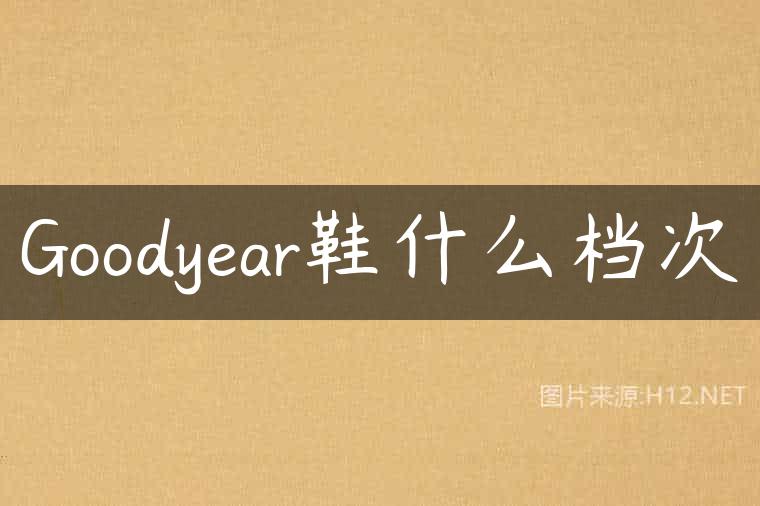 Goodyear鞋什么档次