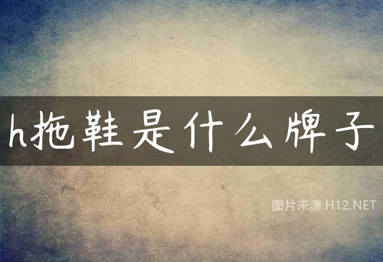 h拖鞋是什么牌子