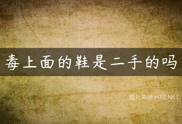 毒上面的鞋是二手的吗