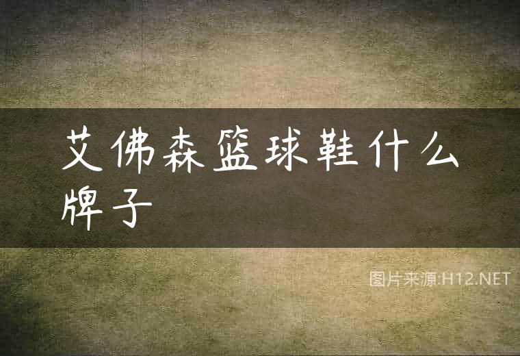 艾佛森篮球鞋什么牌子