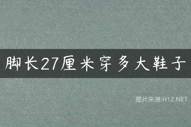 脚长27厘米穿多大鞋子