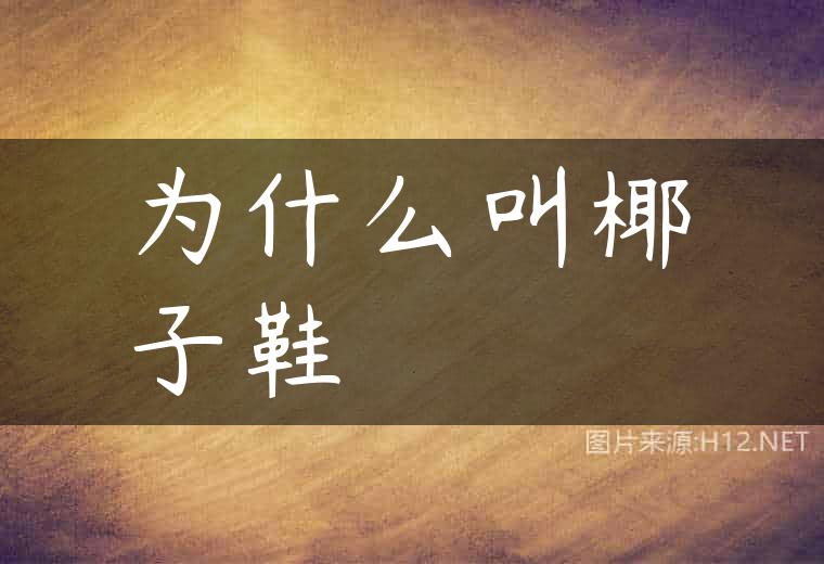 为什么叫椰子鞋