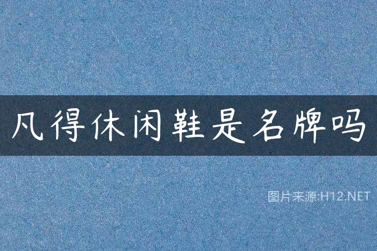 凡得休闲鞋是名牌吗