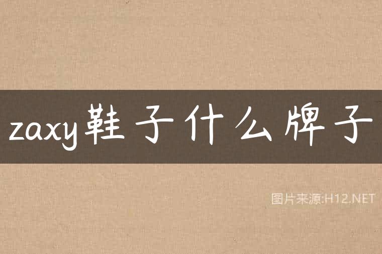 zaxy鞋子什么牌子