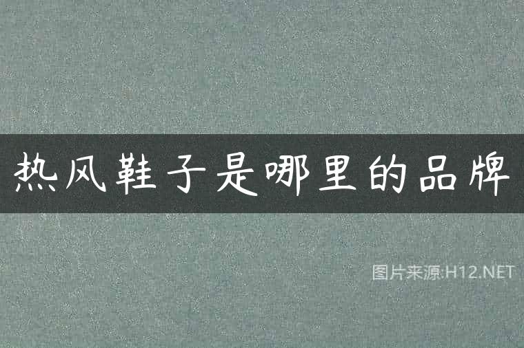 热风鞋子是哪里的品牌