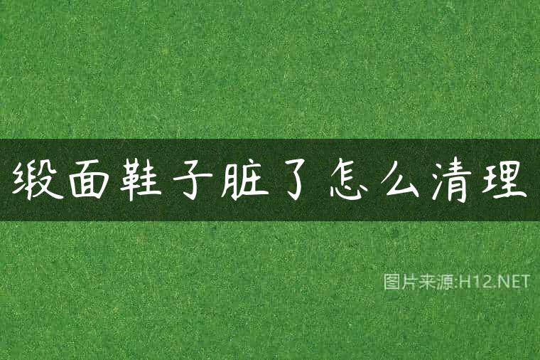 缎面鞋子脏了怎么清理