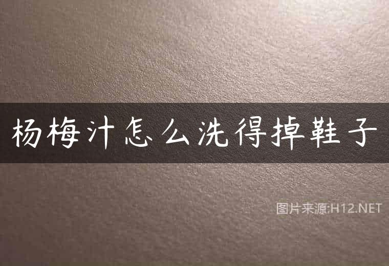 杨梅汁怎么洗得掉鞋子
