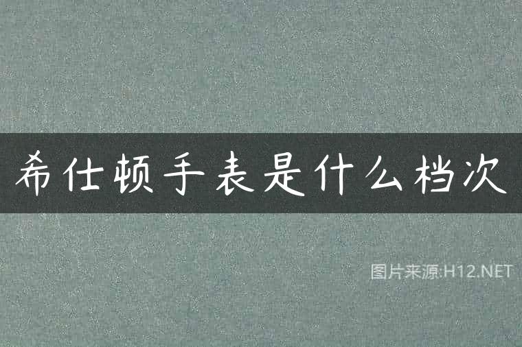 希仕顿手表是什么档次