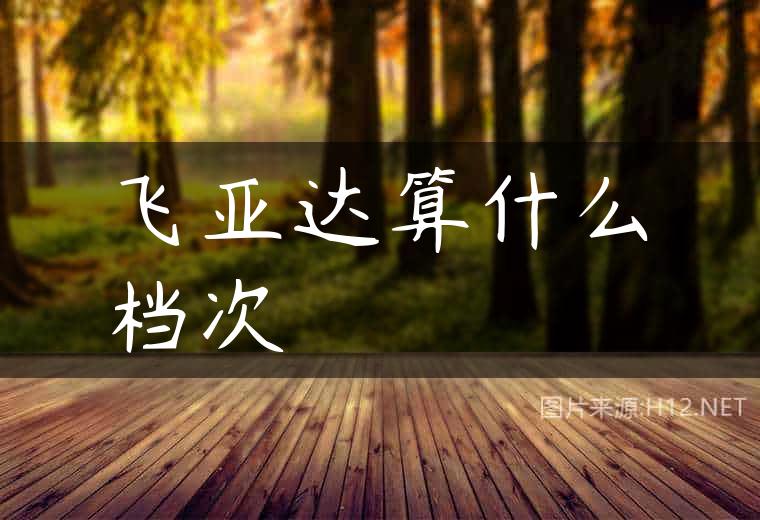 飞亚达算什么档次