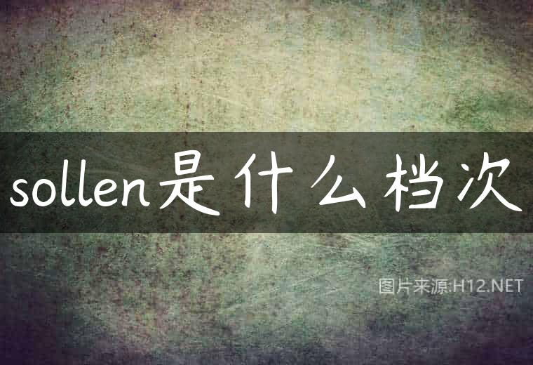 sollen是什么档次