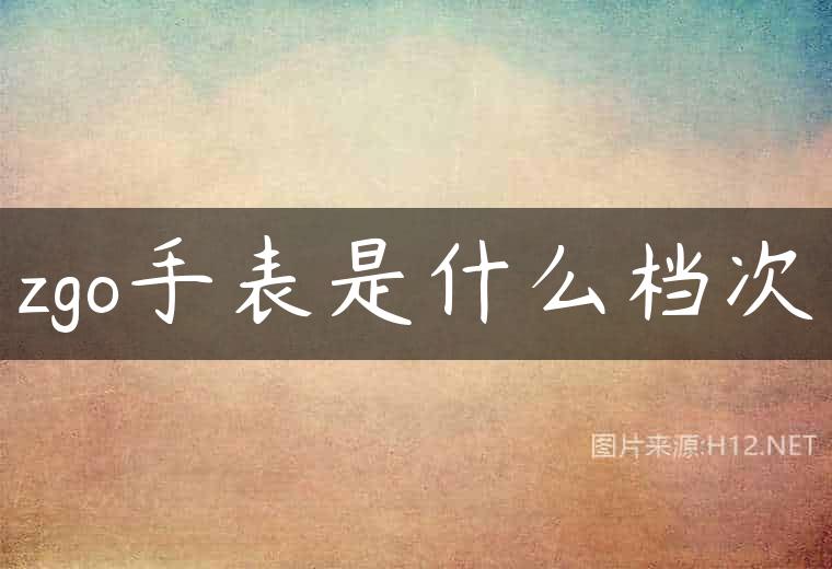 zgo手表是什么档次