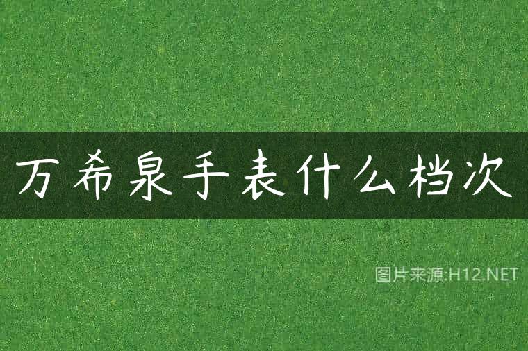 万希泉手表什么档次