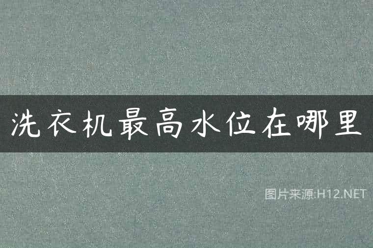 洗衣机最高水位在哪里