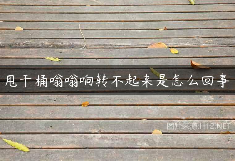 甩干桶嗡嗡响转不起来是怎么回事