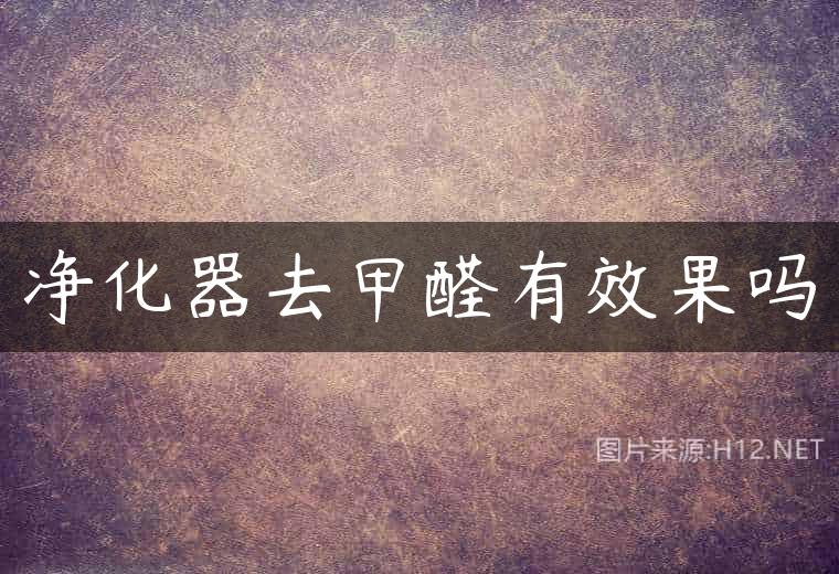 净化器去甲醛有效果吗