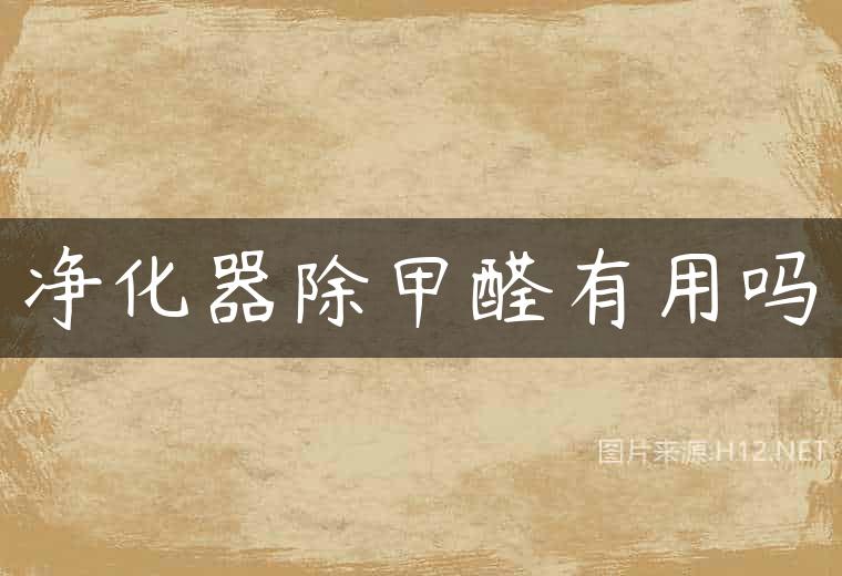净化器除甲醛有用吗