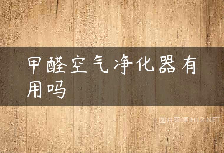 甲醛空气净化器有用吗