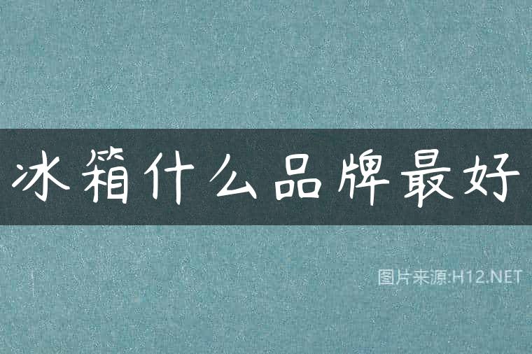 冰箱什么品牌最好