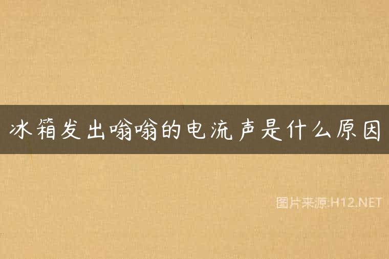 冰箱发出嗡嗡的电流声是什么原因