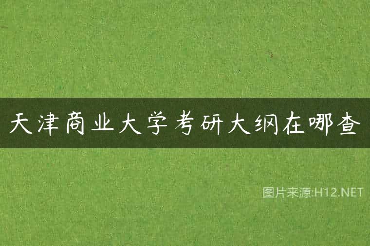 天津商业大学考研大纲在哪查