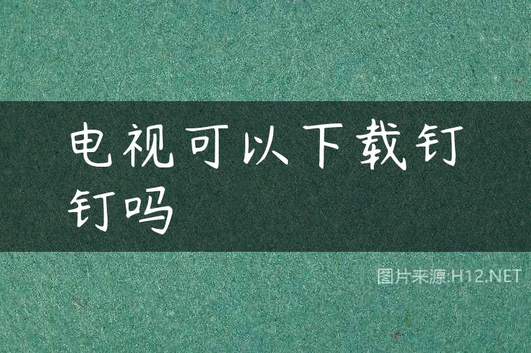 电视可以下载钉钉吗
