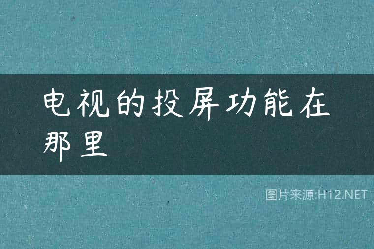 电视的投屏功能在那里
