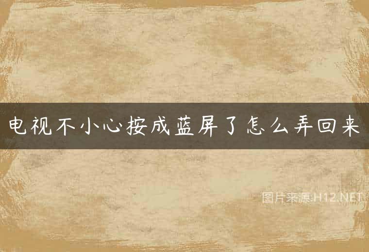 电视不小心按成蓝屏了怎么弄回来