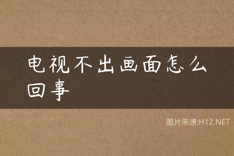 电视不出画面怎么回事