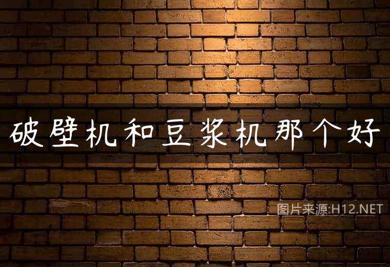 破壁机和豆浆机那个好