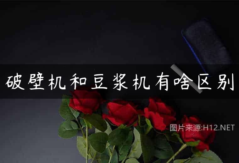 破壁机和豆浆机有啥区别
