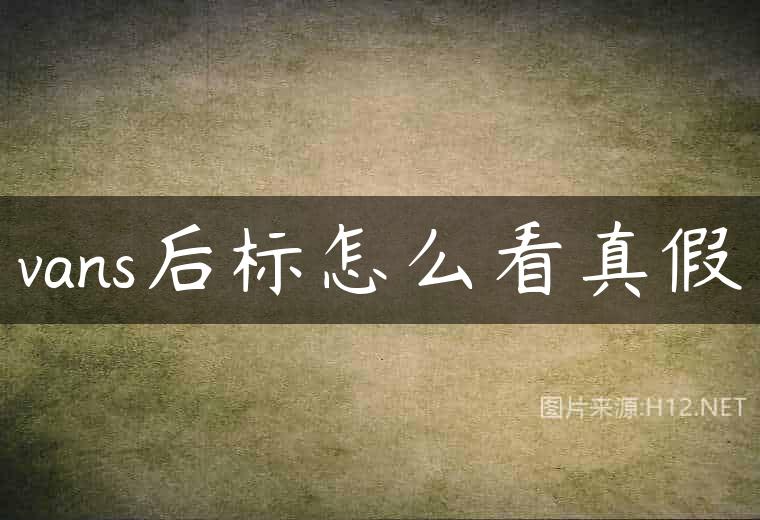 vans后标怎么看真假