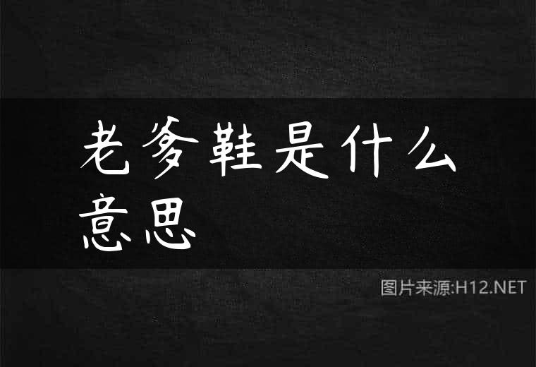 老爹鞋是什么意思