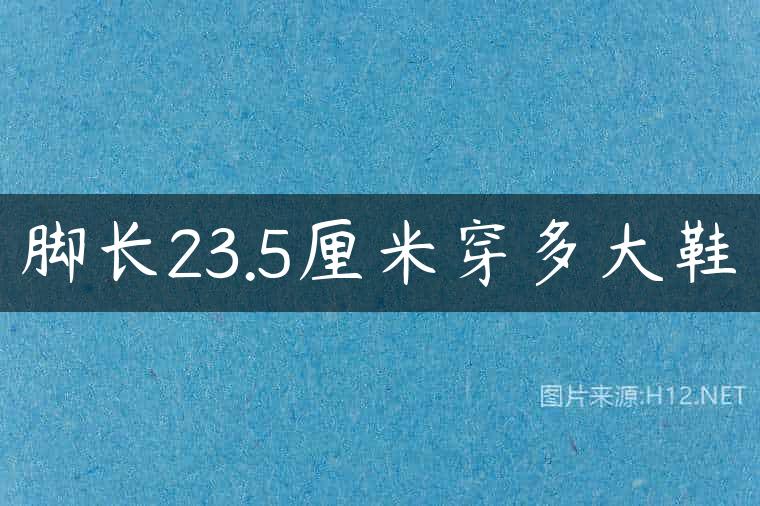 脚长23.5厘米穿多大鞋