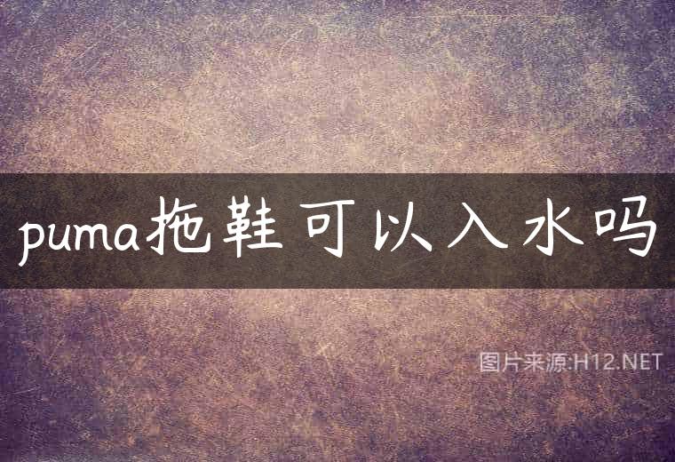 puma拖鞋可以入水吗