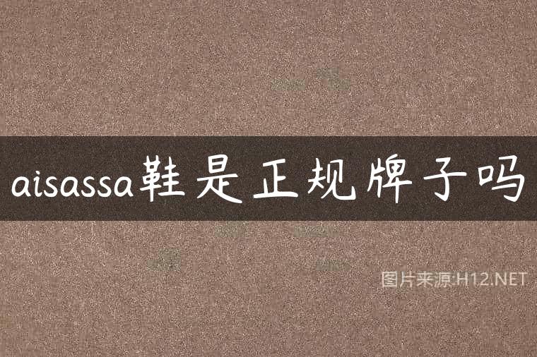 aisassa鞋是正规牌子吗