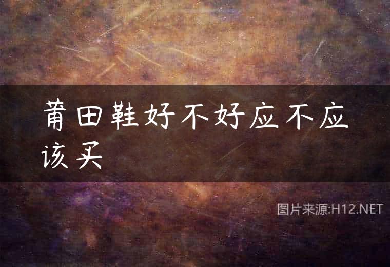 莆田鞋好不好应不应该买