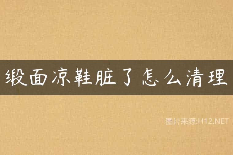 缎面凉鞋脏了怎么清理