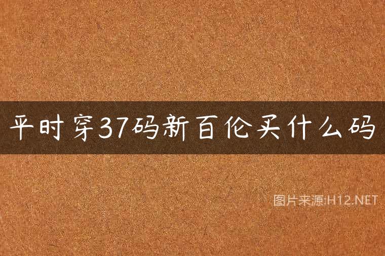 平时穿37码新百伦买什么码