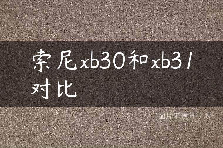 索尼xb30和xb31对比