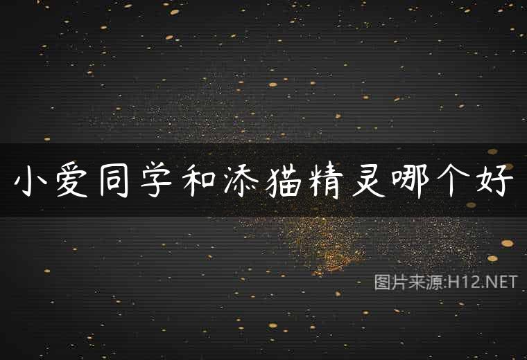 小爱同学和添猫精灵哪个好