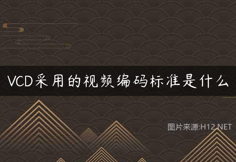VCD采用的视频编码标准是什么