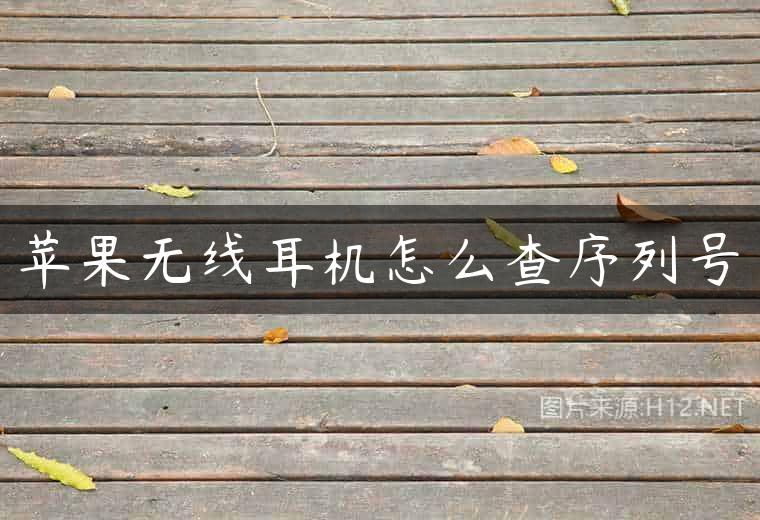 苹果无线耳机怎么查序列号