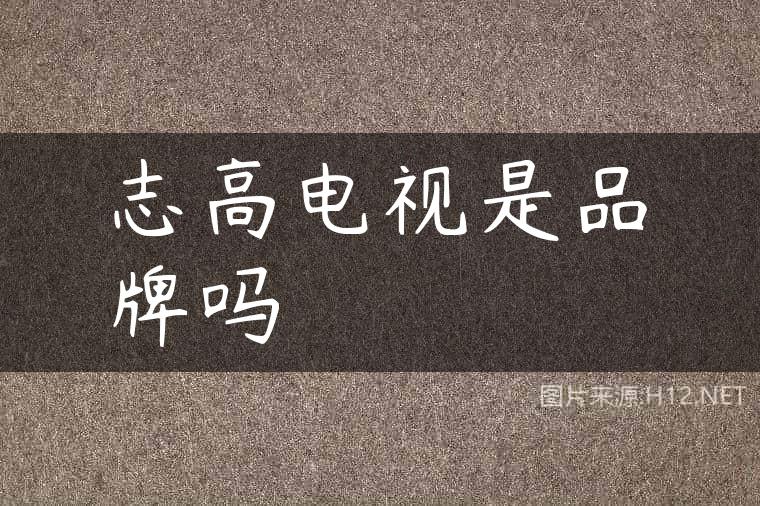 志高电视是品牌吗